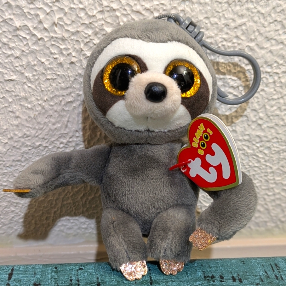 2/$18 Ty Beanie Boos "Dangler" Sloth w/Clip